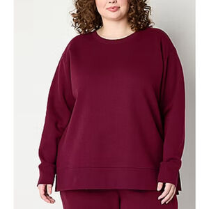 Women's Xersion Crewneck Sweatshirt XL Burgundy NWT
